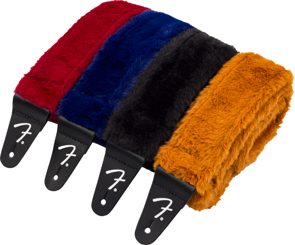 Genuine Fender Poodle Plush Guitar Strap - RUST