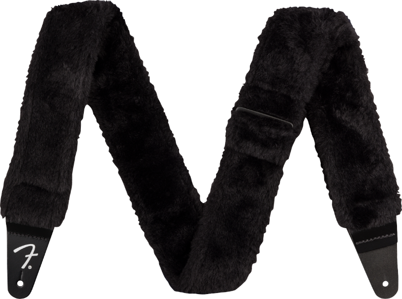 Genuine Fender Poodle Plush Guitar Strap - BLACK