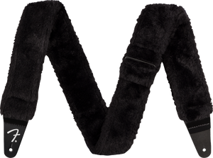 Genuine Fender Poodle Plush Guitar Strap - BLACK