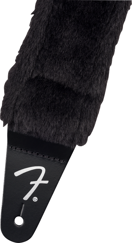 Genuine Fender Poodle Plush Guitar Strap - BLACK