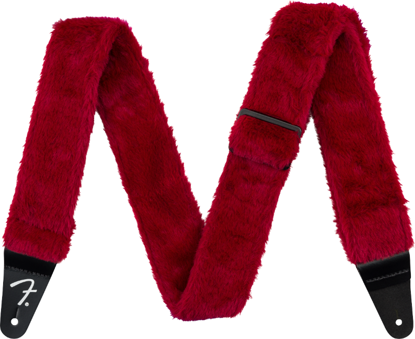 Genuine Fender Poodle Plush Guitar Strap - RED