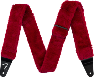 Genuine Fender Poodle Plush Guitar Strap - RED