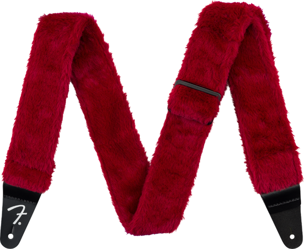 Genuine Fender Poodle Plush Guitar Strap - RED