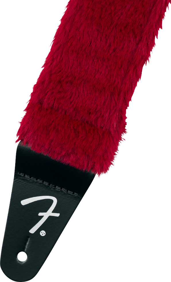 Genuine Fender Poodle Plush Guitar Strap - RED