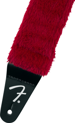 Genuine Fender Poodle Plush Guitar Strap - RED