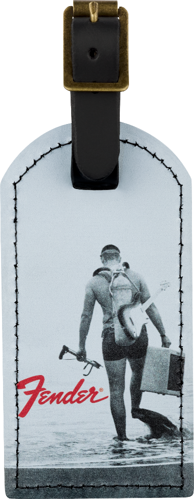 Genuine Fender Guitars Vintage Ad Luggage/Suitcase Tag, Scuba Diver