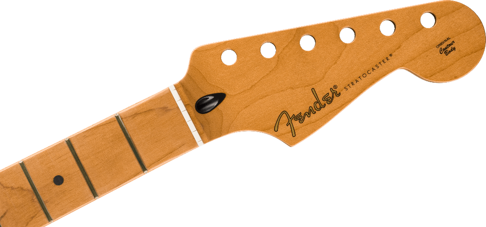 Fender Satin Roasted Maple Strat/Stratocaster Neck, 22 Jumbo, 12", Flat Oval