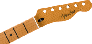 Fender Satin Roasted Maple Tele/Telecaster Neck, 22 Jumbo, 12", Flat Oval