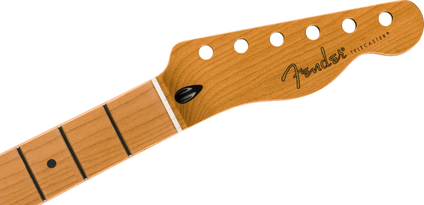Fender Satin Roasted Maple Tele/Telecaster Neck, 22 Jumbo, 12", Flat Oval