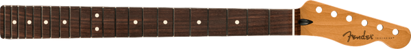 Fender Satin Roasted Maple Rosewood Tele Neck, 22 Jumbo Frets, 12", Flat Oval