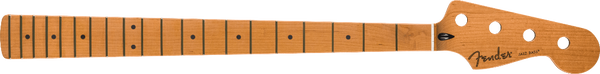 Fender Satin Roasted Maple Jazz Bass Neck, 20 Jumbo Frets, 12", Maple, Flat Oval