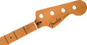 Fender Satin Roasted Maple Jazz Bass Neck, 20 Jumbo Frets, 12", Maple, Flat Oval