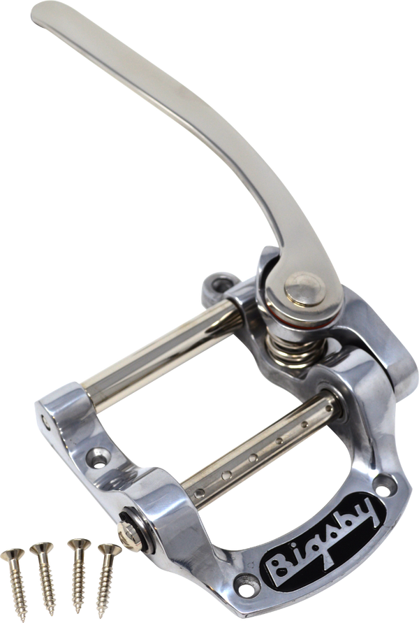 Bigsby B5 Vibrato Tremolo Tailpiece, String-Thru, Polished Aluminum, 180-4952-575