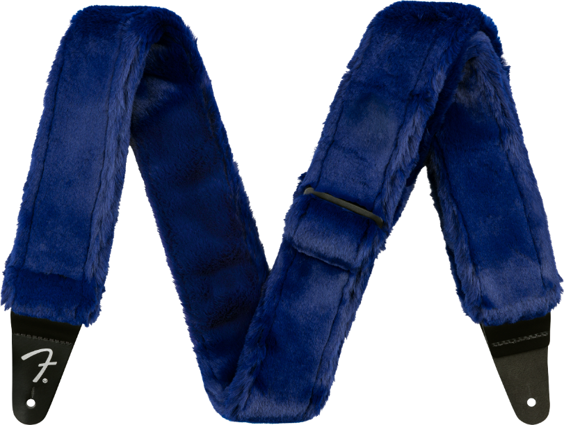 Genuine Fender Poodle Plush Guitar Strap - BLUE, 099-0642-027