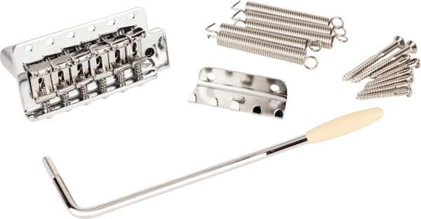 Genuine Fender Vintage/Narrow Strat Tremolo Bridge Set, Chrome - 099-2070-000