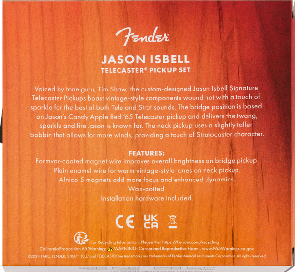 Genuine Fender Jason Isbell Signature Telecaster/Tele Pickup Set, 099-2378-000