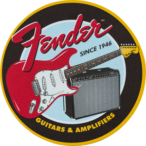 Genuine Fender 1946 Guitars & Amps Coaster Set Gift, 4-Pack