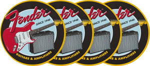 Genuine Fender 1946 Guitars & Amps Coaster Set Gift, 4-Pack