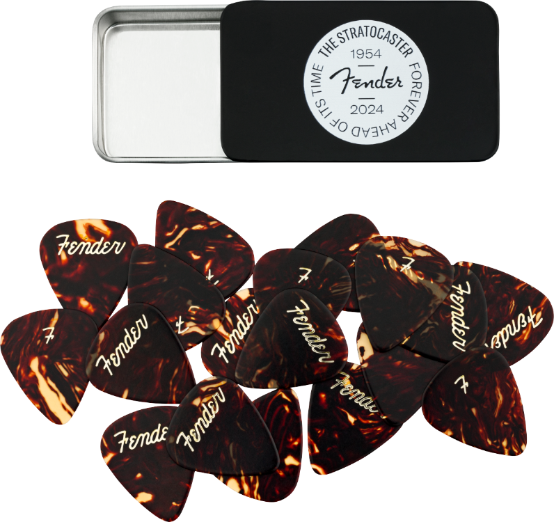 Genuine Fender 70th Anniversary Guitar Pick Tin, 12-pack, 019-8351-070