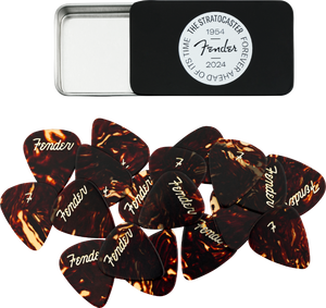 Genuine Fender 70th Anniversary Guitar Pick Tin, 12-pack, 019-8351-070