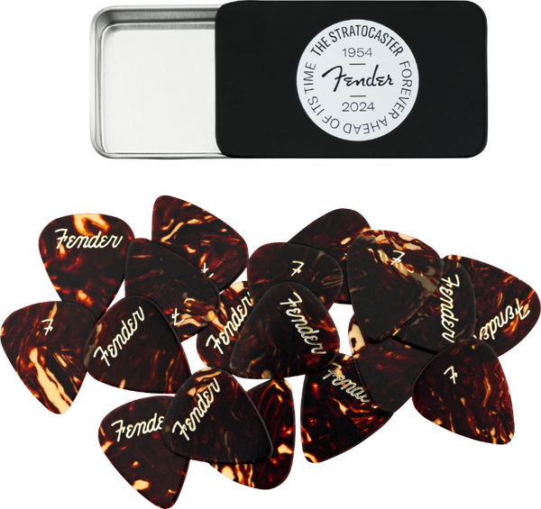 Genuine Fender 70th Anniversary Guitar Pick Tin, 12-pack, 019-8351-070