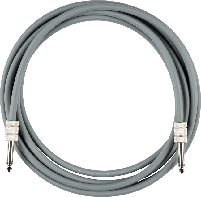 Genuine Fender 70th Anniversary Guitar/Bass Instrument Cable, Gray, 10'