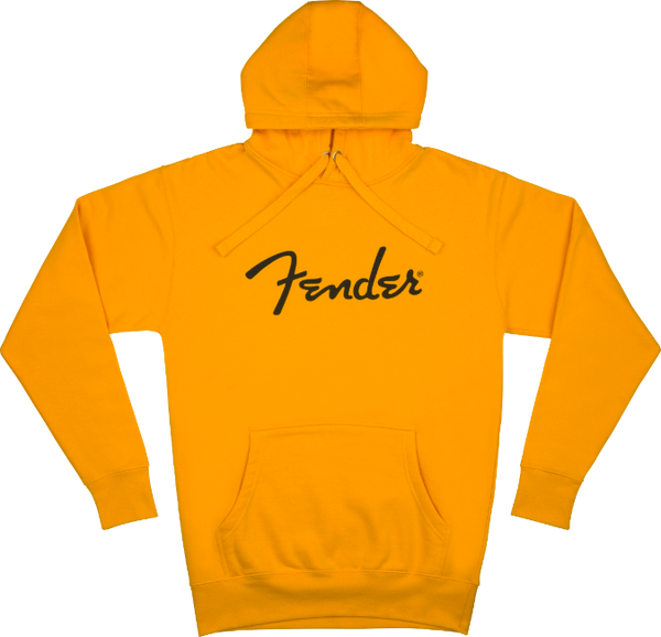 Genuine Fender Guitars Spaghetti Logo Hoodie, Butterscotch Blonde, L, Large