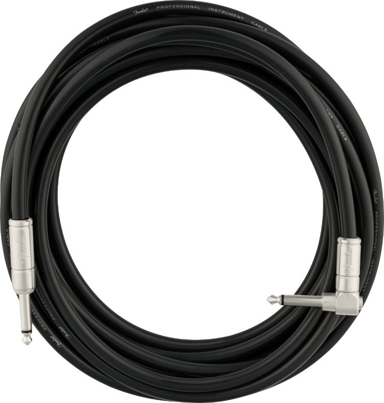 Fender Professional Series Kill Switch Guitar Cable, Straight/Angle, 18.6'