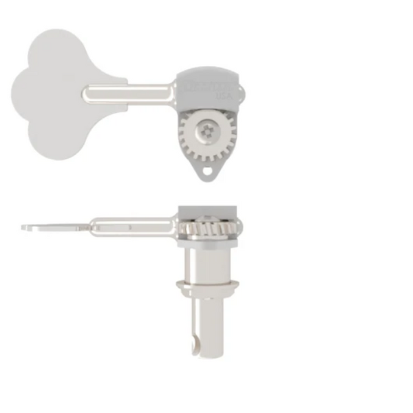 Hipshot 20670CT Single Clover Key Treble Side Ultralite Bass Tuning Key 3/8"- Chrome