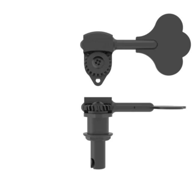 Hipshot 20670B Single Clover Key Ultralite Bass Tuning Key 3/8", Black