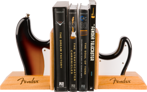 Genuine Fender Strat/Stratocaster Body Bookends Gift, Sunburst