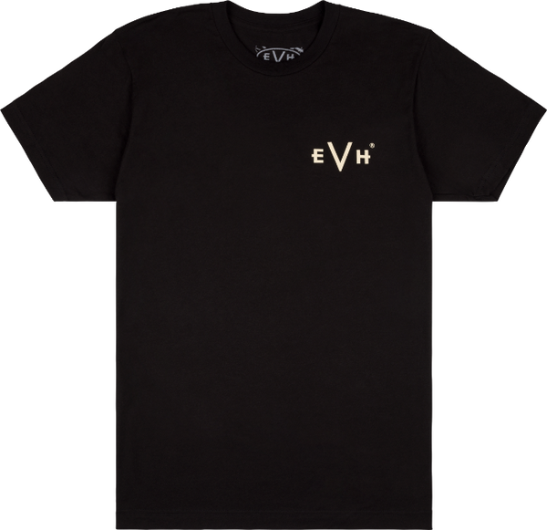 EVH Eddie Van Halen Guitar 5150 Iconic T-Shirt, Black, L (Large)