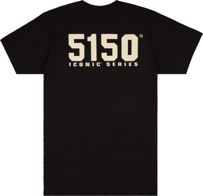 EVH Eddie Van Halen Guitar 5150 Iconic T-Shirt, Black, XL (X-Large)