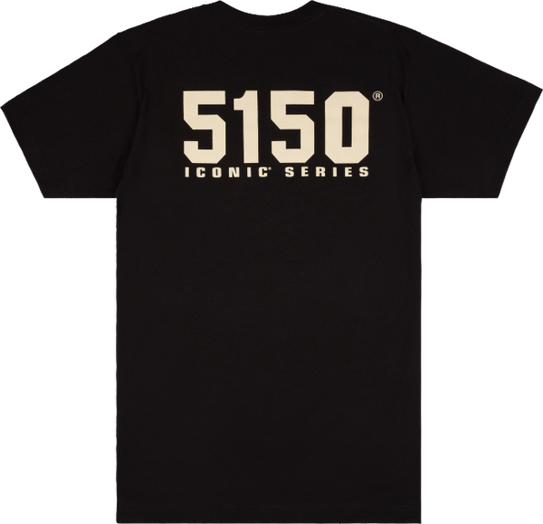 EVH Eddie Van Halen Guitar 5150 Iconic T-Shirt, Black, 2XL (XX-Large)