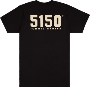 EVH Eddie Van Halen Guitar 5150 Iconic T-Shirt, Black, S (Small)