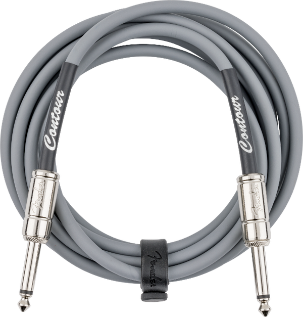 Fender Contour Series Guitar/Instrument Cable, Straight, 10' ft, Inca Silver