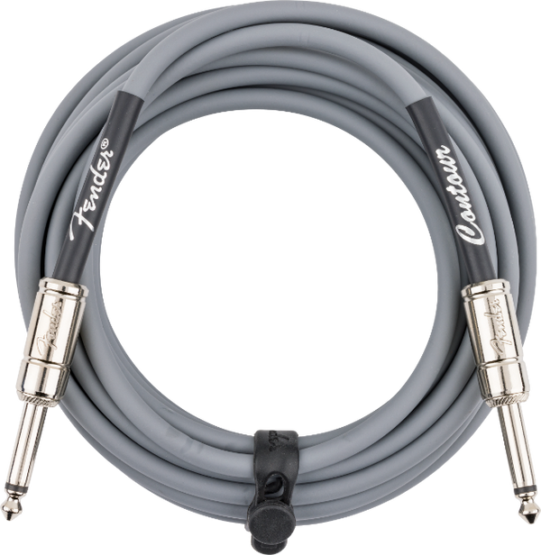 Fender Contour Series Guitar/Instrument Cable, Straight, 18.6' ft, Inca Silver