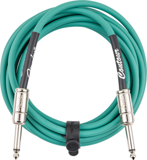 Fender Contour Series Guitar/Instrument Cable, Straight, 10' ft, Sherwood Green