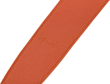 Genuine Fender Limited Edition Leather Guitar Strap, Tangerine, 099-0649-017