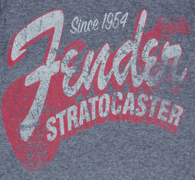 Genuine Fender Guitars Since 1954 Strat T-Shirt, Blue Smoke, S, SMALL