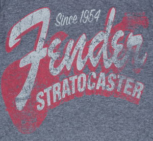 Genuine Fender Guitars Since 1954 Strat T-Shirt, Blue Smoke, S, SMALL