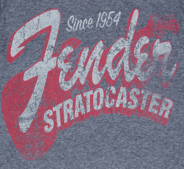 Genuine Fender Guitars Since 1954 Strat T-Shirt, Blue Smoke, S, SMALL