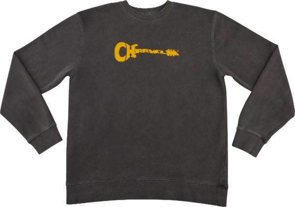 Charvel Guitars Logo Sweatshirt, Gray/Yellow, Small (S)