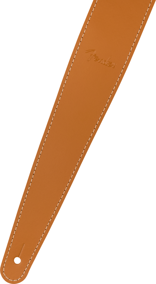 Genuine Fender 2'' Essentials Leather Guitar Strap, Tan, 099-0642-120