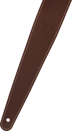 Genuine Fender 2'' Essentials Leather Guitar Strap, Brown 099-0642-121
