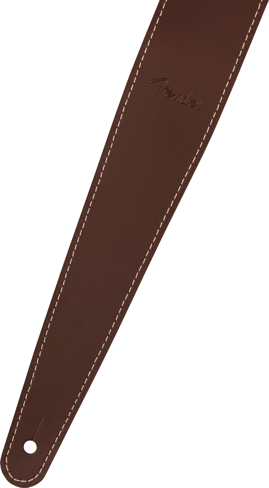Genuine Fender 2'' Essentials Leather Guitar Strap, Brown 099-0642-121