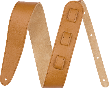 Genuine Fender Limited Edition Leather Guitar Strap, 2.5" Wide - LAUREL TAN