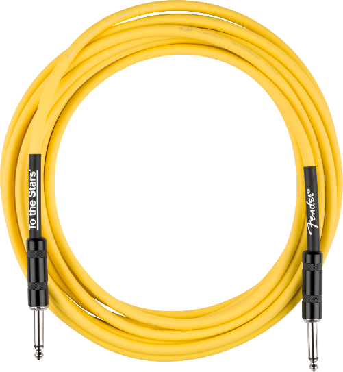 Genuine Fender Tom DeLonge 10' To The Stars Instrument/Guitar Cable, Yellow