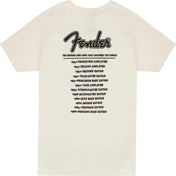 Fender Guitars WORLD TOUR Tee T-Shirt, XXL, 2XL