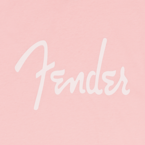 Genuine Fender Guitars Spaghetti Logo T-Shirt, Shell Pink, L, LARGE